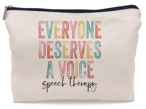 Lacosu Everyone Deserves a Voice Speech Therapy Makeup Bag Speech Therapist Gift Cosmetic Makeup Bag for Her Women Teen Girls,Speech Therapy Assistant Gifts Lacosu Everyone Deserves a Voice Speech Therapy Makeup Bag Speech Therapist Gift Cosmetic Makeup Bag for Her Women Teen Girls,Speech Therapy Assistant Gifts von Lacosu