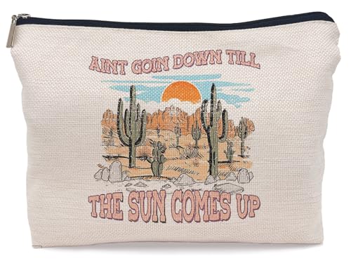 Lacosu Make-up-Tasche, Retro-Stil, Motiv: Stier, Totenkopf, Kaktus, Landschaft, kleine Reißverschlusstasche, Geschenk für Mädchen, Damen, Cowgirl-Geschenke für Mädchen, 6 Cowboy-Schminktasche Lacosu Make-up-Tasche, Retro-Stil, Motiv: Stier, Totenkopf, Kaktus, Landschaft, kleine Reißverschlusstasche, Geschenk für Mädchen, Damen, Cowgirl-Geschenke für Mädchen, 6 Cowboy-Schminktasche von Lacosu