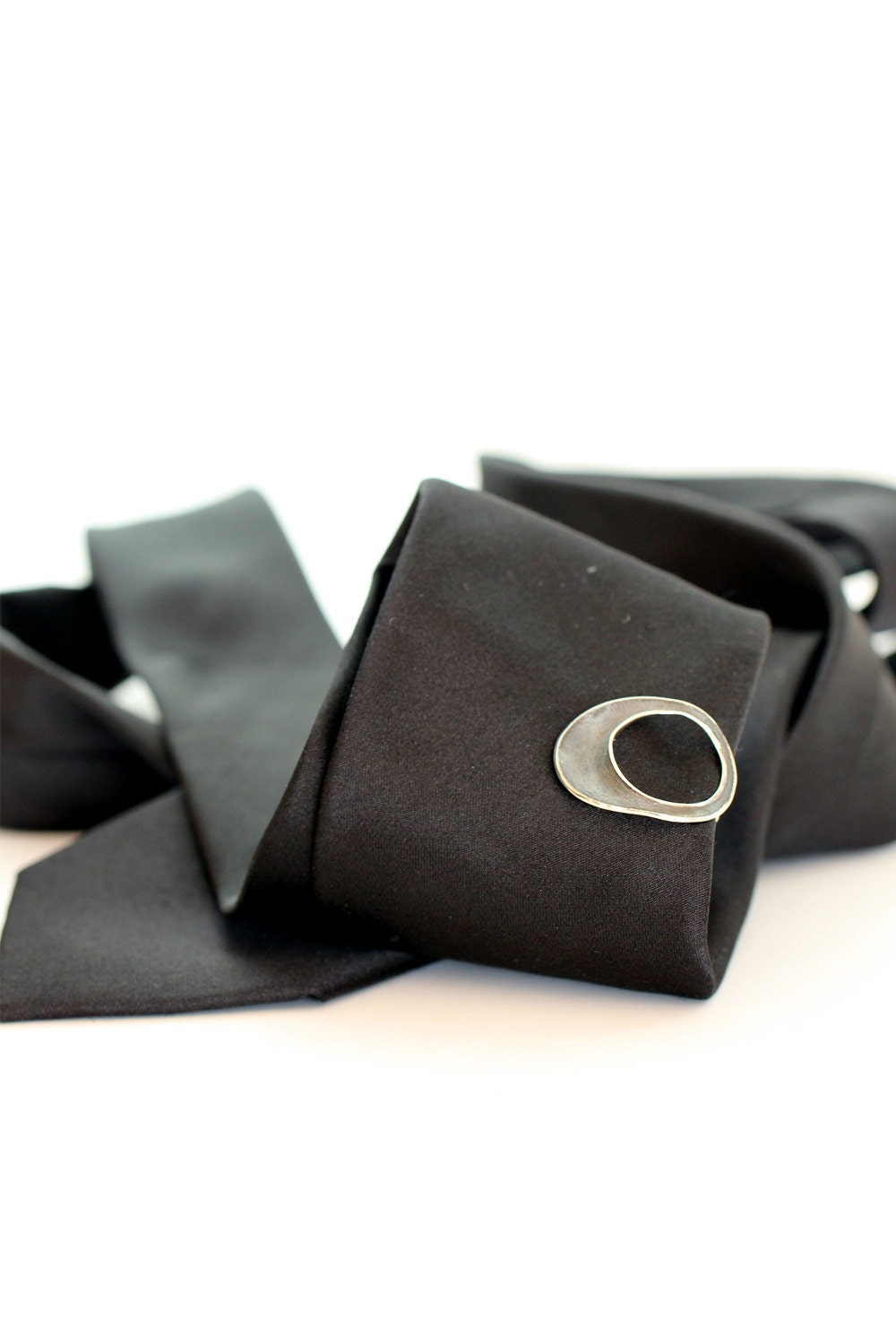 sterling Silber Krawattenklammer Für Männer Und Frauen Schwarze Moderne Geschenk Ihn Lacuna Schmuck von LacunaJewelry