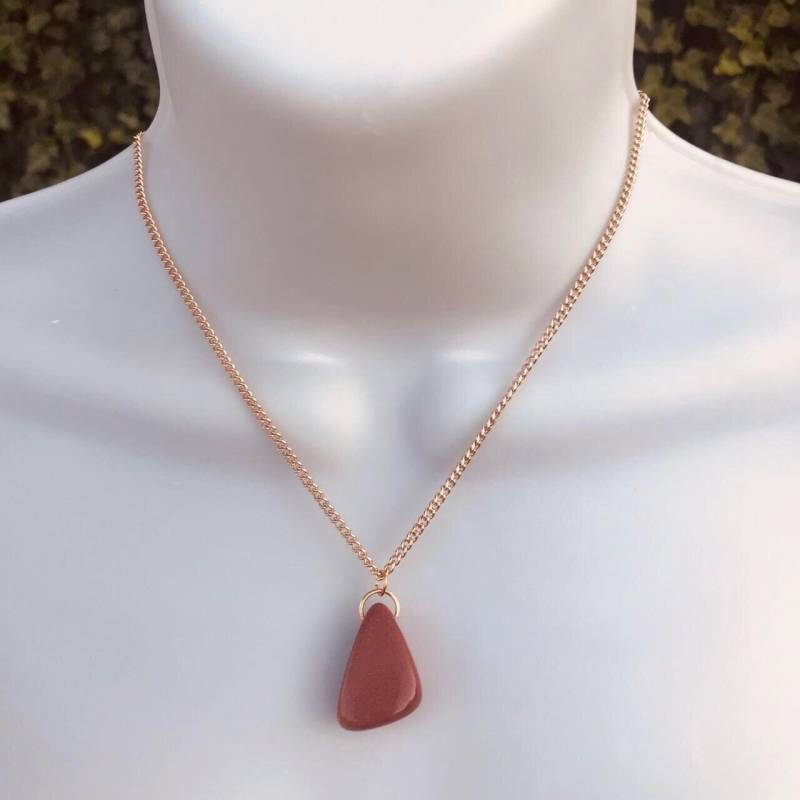 Sandstein Anhänger Halskette Goldene Kette Schmuck Sandstein Anhänger Halskette Goldene Kette Schmuck von Lacydesighns