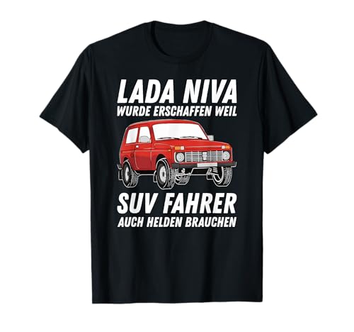 Lada Niva 4x4 Offroad Geländewagen Russland UdSSR T-Shirt - Unisex Erwachsene und Kinder - Schwarz - S Lada Niva 4x4 Offroad Geländewagen Russland UdSSR T-Shirt - Unisex Erwachsene und Kinder - Schwarz - S von Lada Niva 4x4 Geländewagen Offroad Russland
