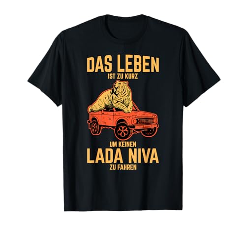 Lada Niva Bär Geländewagen Offroad T-Shirt für Herren, Schwarz, S, Halbarm, Klassische Passform, Crew Neck, Polyester 100% Lada Niva Bär Geländewagen Offroad T-Shirt für Herren, Schwarz, S, Halbarm, Klassische Passform, Crew Neck, Polyester 100% von Lada Niva Bär Geländewagen Offroad
