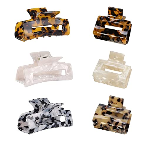 Krallenclip,6 Stück Rutschfeste Kleine Krallenclips Starker Halt Haarspangen Frauen Haarkrallenclips für Dickes Haar von LadayPoa