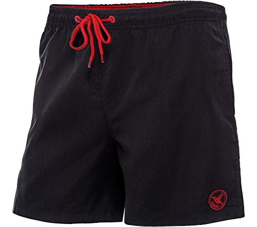 Ladeheid Badehose Herren Bequeme Badeshorts mit Seitentaschen und Schnürchen Badeshorts Herren mit Netzfütterung Perfekt für Sommer, Strand und Schwimmbad LA40-128 (Schwarz, Small) von Ladeheid