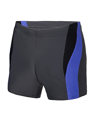 Ladeheid Badehose Herren kurz Boxershorts Bademode für Herren zum Strand und zum Schwimmbad komfortable und Bequeme Badehose eng LA40-255 (Graphite/Schwarz/Blau, 5XL) von Ladeheid