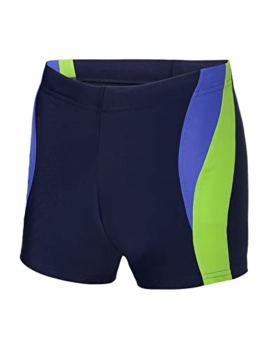 Ladeheid Badehose für Herren Schwimmhose kurz Männer Badehose Badepants eng Badeshorts LA40-255 (Marineblau/Blau/Grün, 3XL) von Ladeheid