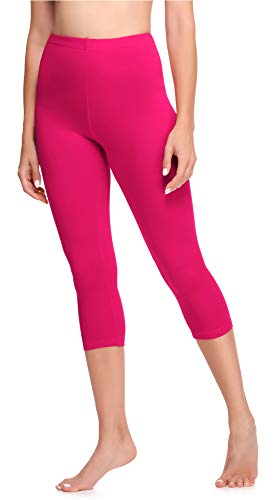 Ladeheid Damen 3/4 Leggings aus Baumwolle LA40-132 (Amaranth, L) von Ladeheid