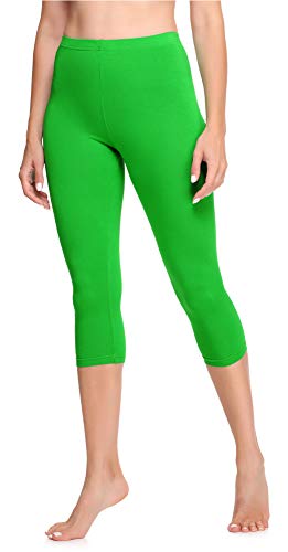 Ladeheid Damen 3/4 Leggings aus Baumwolle LA40-132 (Grün, XXL) von Ladeheid