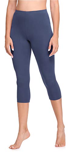 Ladeheid Damen 3/4 Leggings aus Baumwolle LA40-132 (Jeans, L) von Ladeheid