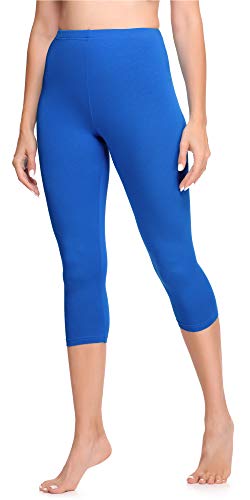 Ladeheid Damen 3/4 Leggings aus Baumwolle LA40-132 (Kobalt, 4XL) von Ladeheid