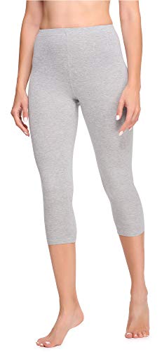 Ladeheid Damen 3/4 Leggings aus Baumwolle LA40-132 (Melange, L) von Ladeheid