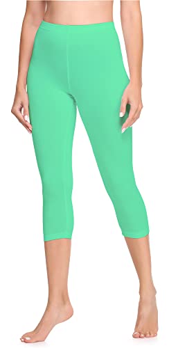 Ladeheid Damen 3/4 Leggings aus Baumwolle LA40-132 (Minze, 3XL) von Ladeheid