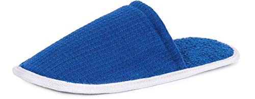 Ladeheid Damen Frottee Spa Slipper Hausschuhe 26 cm Lange LA40-209/210 (Blau28-2, Einheitsgröße) von Ladeheid