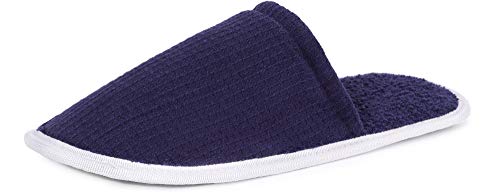 Ladeheid Damen Frottee Spa Slipper Hausschuhe 26 cm Lange LA40-209/210 (Dunkelblau29-2, Einheitsgröße) von Ladeheid