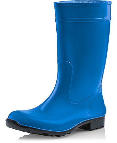 Ladeheid Damen Gummistiefel 100% Wasserdticht Regenstiefel Damen LA-967 (Blau/Schwarz, 36 EU) von Ladeheid