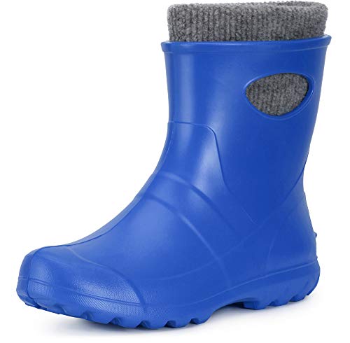 Ladeheid Damen Gummistiefel gefüttert und wasserdicht federleichte EVA Gummischuhe Winter LA-750 (Blau2727c, 36 EU) von Ladeheid