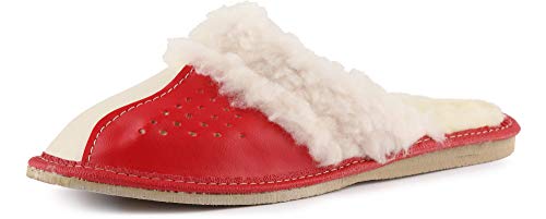 Ladeheid Damen Hausschuhe Pantoffeln Schlapfen LAFA002 (Rot Ecru, 36 EU) von Ladeheid