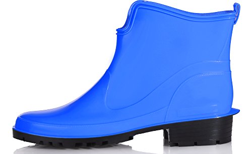 Ladeheid Gummistiefel Damen Kurz Wasserdicht Damenschuhe Elegant und Bequem LA-930 (Blau, 36 EU) von Ladeheid