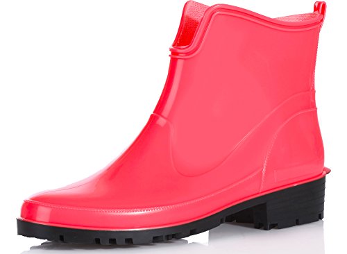 Ladeheid Gummistiefel Damen Kurz Wasserdicht Damenschuhe Elegant und Bequem LA-930 (Coral, 36 EU) von Ladeheid