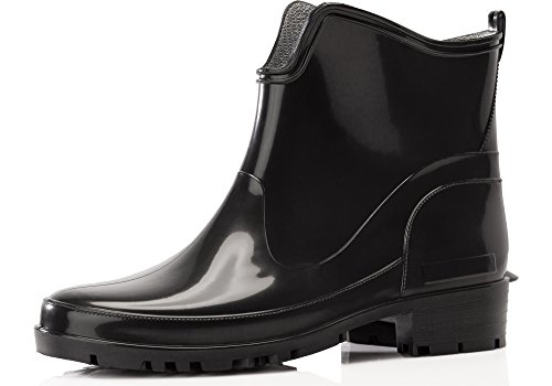 Ladeheid Gummistiefel Damen Kurz Wasserdicht Damenschuhe Elegant und Bequem LA-930 (Schwarz2, 36 EU) von Ladeheid