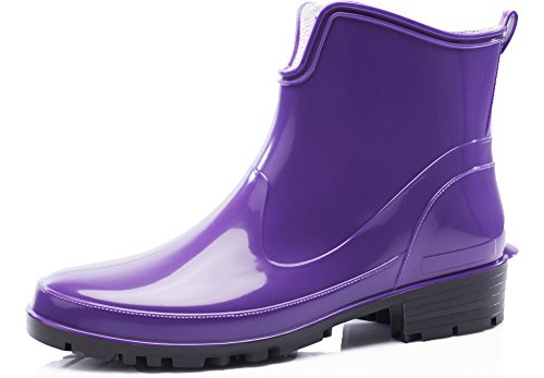 Ladeheid Gummistiefel Damen Kurz Wasserdicht Damenschuhe Elegant und Bequem LA-930 (Violett, 37 EU) von Ladeheid