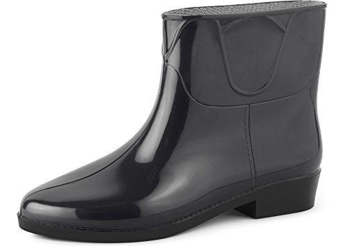 Ladeheid Damen Kurze Gummistiefel LAZT201801 (Schwarz/Schwarz, 37 EU) von Ladeheid