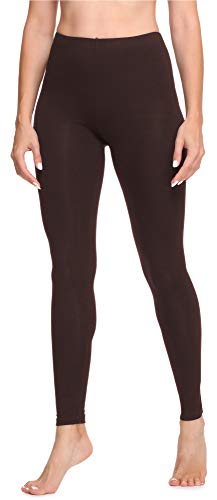 Ladeheid Damen Lange Leggings aus Baumwolle LA40-133 (Braun, 3XL) von Ladeheid