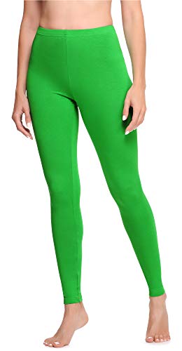 Ladeheid Damen Lange Leggings aus Baumwolle LA40-133 (Grün, XS) von Ladeheid