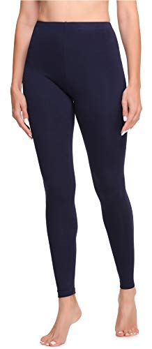 Ladeheid Damen Lange Leggings aus Baumwolle LA40-133 (Marinenblau, S) von Ladeheid