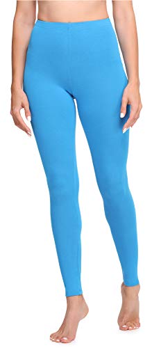 Ladeheid Damen Lange Leggings aus Viskose LA40-201(Blau, 36) von Ladeheid