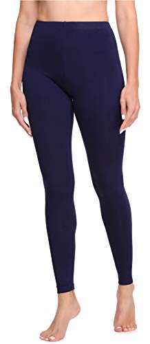 Ladeheid Damen Lange Leggings aus Viskose LA40-201(Marineblau, 34) von Ladeheid