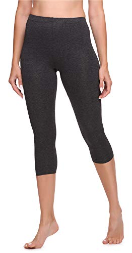 Ladeheid Damen Leggings 3/4 aus Viskose LA40-202(Dunkelmelange, 38) von Ladeheid