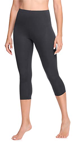 Ladeheid Damen Leggings 3/4 aus Viskose LA40-202(Graphite, 34) von Ladeheid