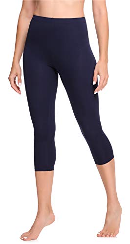 Ladeheid Damen Leggings 3/4 aus Viskose LA40-202(Marineblau, 36) von Ladeheid