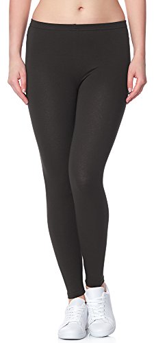 Ladeheid Damen Leggings Long aus Baumwolle LAMA02 (Anthrazit15, XS/S) von Ladeheid