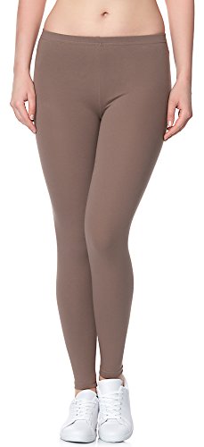 Ladeheid Damen Leggings Long aus Baumwolle LAMA02 (Beige16, XS/S) von Ladeheid