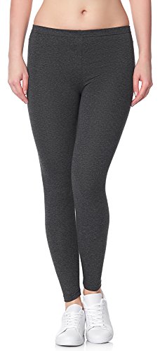 Ladeheid Damen Leggings Long aus Baumwolle LAMA02 (Graphite9, XS/S) von Ladeheid