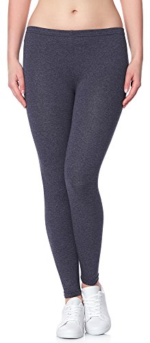 Ladeheid Damen Leggings Long aus Baumwolle LAMA02 (Melange Jeans10, S/M) von Ladeheid