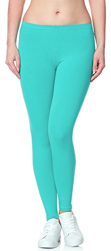 Ladeheid Damen Leggings Long aus Baumwolle LAMA02 (Minze6, XS/S) von Ladeheid