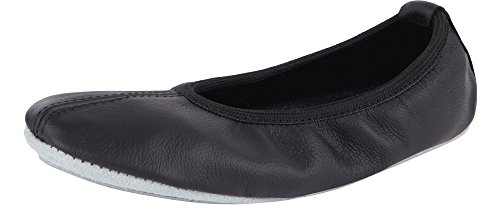 Ladeheid Damen Mädchen Ballet Flat Geschlossene Ballerinas LAAK001 (Schwarz, 32 EU) von Ladeheid