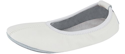 Ladeheid Damen Mädchen Ballet Flat Geschlossene Ballerinas LAAK001 (Weiß, 32 EU) von Ladeheid