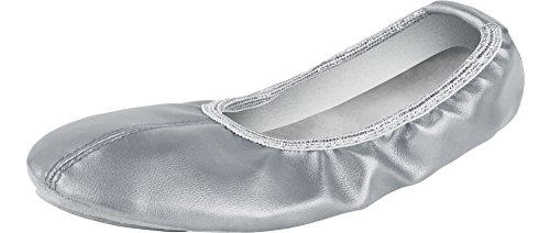 Ladeheid Damen Mädchen Ballet Flat Geschlossene Ballerinas LAAK003 (Silber, 23 EU) von Ladeheid