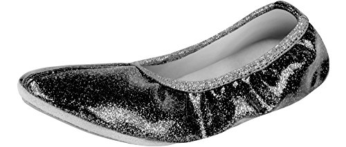 Ladeheid Damen Mädchen Ballet Flat Geschlossene Ballerinas LAAK008 (Schwarz 2, 39 EU) von Ladeheid