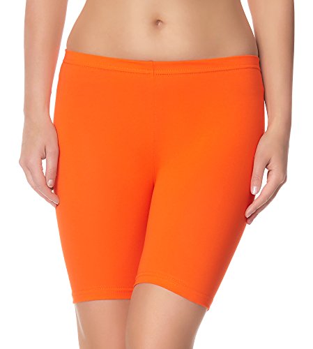 Ladeheid Damen Shorts Radlerhose Unterhose Hotpants Kurze Hose Boxershorts LAMA04 (Orange24, 4XL/5XL) von Ladeheid