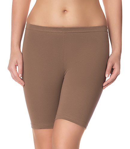 Ladeheid Damen Shorts Radlerhose Unterhose Hotpants Kurze Hose Boxershorts LAMA04 (Beige16, 2XL/3XL) von Ladeheid