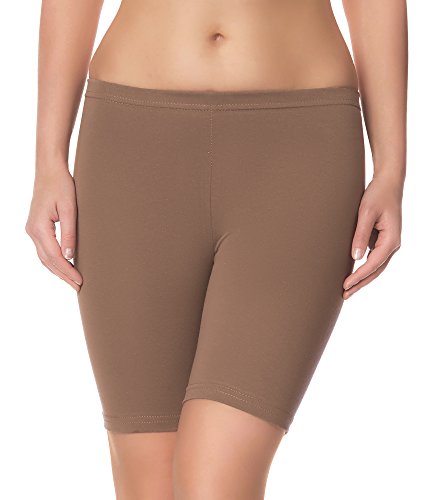 Ladeheid Damen Shorts Radlerhose Unterhose Hotpants Kurze Hose Boxershorts LAMA04 (Beige16, 4XL/5XL) von Ladeheid