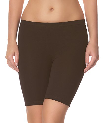 Ladeheid Damen Shorts Radlerhose Unterhose Hotpants Kurze Hose Boxershorts LAMA04 (Braun28, 2XL/3XL) von Ladeheid