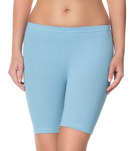 Ladeheid Damen Shorts Radlerhose Unterhose Hotpants Kurze Hose Boxershorts LAMA04 (Hellblau25, S/M) von Ladeheid