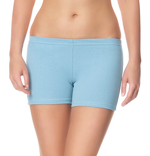 Ladeheid Damen Shorts Radlerhose Unterhose Hotpants Kurze Hose Boxershorts LAMA05, Hellblau25, XS-S (Herstellergröße: 34-36) von Ladeheid