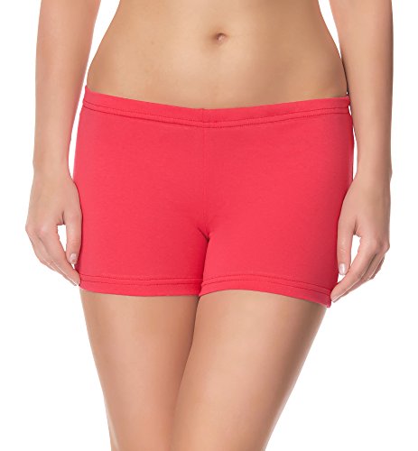 Ladeheid Damen Shorts Radlerhose Unterhose Hotpants Kurze Hose Boxershorts LAMA05, Rosa21, M-L (Herstellergröße: 38-40) von Ladeheid